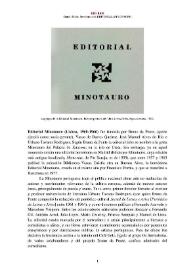 Editorial Minotauro (Lisboa, 1960-1966) [Semblanza] / Daniel Melo | Biblioteca Virtual Miguel de Cervantes