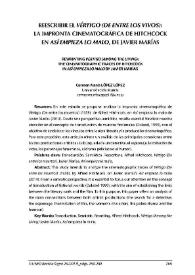 Reescribir el "Vértigo (De entre los vivos)": La impronta cinematográfica de Hitchcock en "Así empieza lo malo", de Javier Marías / Carmen María López López | Biblioteca Virtual Miguel de Cervantes