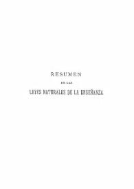 Resumen de las leyes naturales de la enseñanza / por F. A. Berra | Biblioteca Virtual Miguel de Cervantes