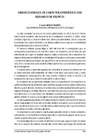 F. Javier Bravo Ramón: "Obras teatrales de carácter operístico del reinado de Felipe IV". Vigo: Editorial Academia del Hispanismo, 2015, 224 págs. [Reseña] / Helena Guzmán García | Biblioteca Virtual Miguel de Cervantes