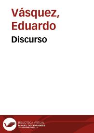 Discurso | Biblioteca Virtual Miguel de Cervantes