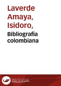 Bibliografía colombiana | Biblioteca Virtual Miguel de Cervantes