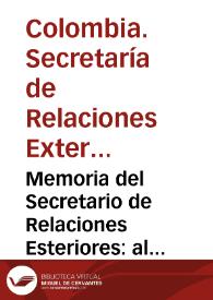 Memoria del Secretario de Relaciones Esteriores: al Congreso de 1861 | Biblioteca Virtual Miguel de Cervantes