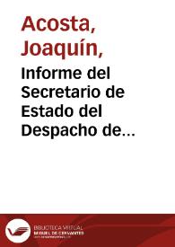 Informe del Secretario de Estado del Despacho de Relaciones Esteriores de la Nueva Granada al Congreso Constitucional de 1845 | Biblioteca Virtual Miguel de Cervantes