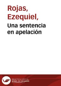 Una sentencia en apelación | Biblioteca Virtual Miguel de Cervantes