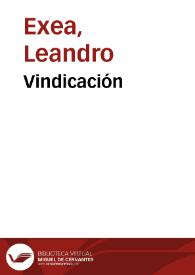 Vindicación | Biblioteca Virtual Miguel de Cervantes