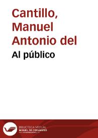 Al público | Biblioteca Virtual Miguel de Cervantes