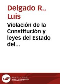 Violación de la Constitución y leyes del Estado del Tolima | Biblioteca Virtual Miguel de Cervantes