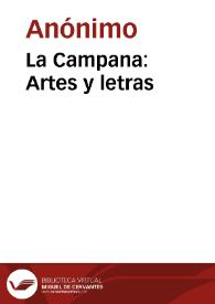 La Campana: Artes y letras | Biblioteca Virtual Miguel de Cervantes