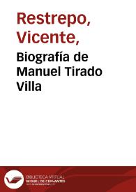 Biografía de Manuel Tirado Villa | Biblioteca Virtual Miguel de Cervantes