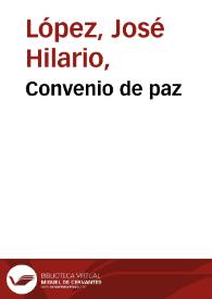 Convenio de paz | Biblioteca Virtual Miguel de Cervantes