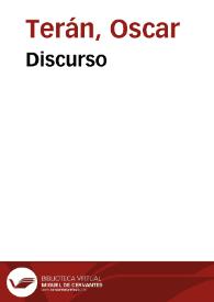 Discurso | Biblioteca Virtual Miguel de Cervantes