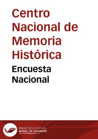 Encuesta Nacional | Biblioteca Virtual Miguel de Cervantes