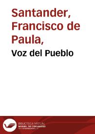 Voz del Pueblo | Biblioteca Virtual Miguel de Cervantes