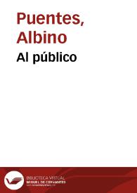 Al público | Biblioteca Virtual Miguel de Cervantes