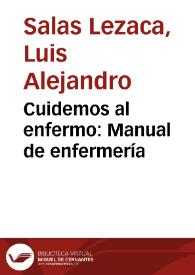 Cuidemos al enfermo: Manual de enfermería | Biblioteca Virtual Miguel de Cervantes