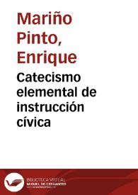 Catecismo elemental de instrucción cívica | Biblioteca Virtual Miguel de Cervantes