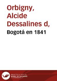 Bogotá en 1841 | Biblioteca Virtual Miguel de Cervantes