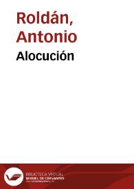 Alocución | Biblioteca Virtual Miguel de Cervantes