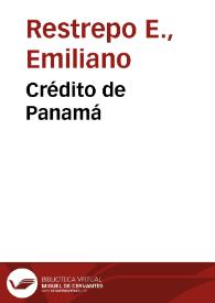 Crédito de Panamá | Biblioteca Virtual Miguel de Cervantes