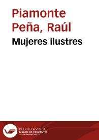 Mujeres ilustres | Biblioteca Virtual Miguel de Cervantes