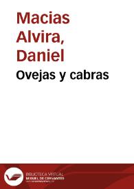 Ovejas y cabras | Biblioteca Virtual Miguel de Cervantes