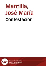 Contestación | Biblioteca Virtual Miguel de Cervantes