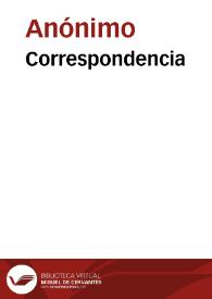 Correspondencia | Biblioteca Virtual Miguel de Cervantes