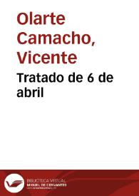 Tratado de 6 de abril | Biblioteca Virtual Miguel de Cervantes