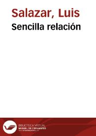 Sencilla relación | Biblioteca Virtual Miguel de Cervantes