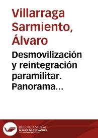 Desmovilización y reintegración paramilitar. Panorama posacuerdos con las AUC | Biblioteca Virtual Miguel de Cervantes