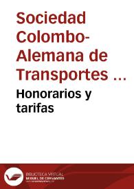 Honorarios y tarifas | Biblioteca Virtual Miguel de Cervantes