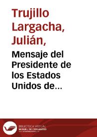 Mensaje del Presidente de los Estados Unidos de Colombia al Congreso de 1880 | Biblioteca Virtual Miguel de Cervantes