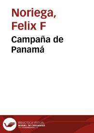 Campaña de Panamá | Biblioteca Virtual Miguel de Cervantes