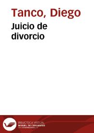 Juicio de divorcio | Biblioteca Virtual Miguel de Cervantes