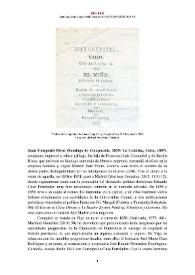 Juan Compañel Rivas (Santiago de Compostela, 1829- La Catalina, Cuba, 1897) [Semblanza] / Santiago Díaz Lage | Biblioteca Virtual Miguel de Cervantes