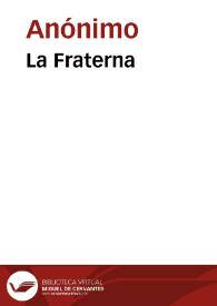 La Fraterna | Biblioteca Virtual Miguel de Cervantes