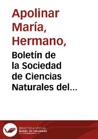 Boletín de la Sociedad de Ciencias Naturales del Instituto de la Salle | Biblioteca Virtual Miguel de Cervantes