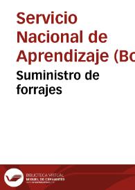 Suministro de forrajes | Biblioteca Virtual Miguel de Cervantes