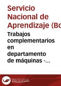 Trabajos complementarios en departamento de máquinas - Tarea No. 7 | Biblioteca Virtual Miguel de Cervantes