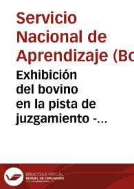 Exhibición del bovino en la pista de juzgamiento - Cartilla 5 | Biblioteca Virtual Miguel de Cervantes