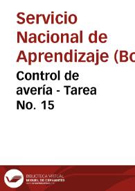 Control de avería - Tarea No. 15 | Biblioteca Virtual Miguel de Cervantes