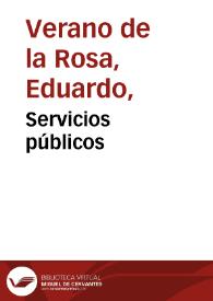 Servicios públicos | Biblioteca Virtual Miguel de Cervantes