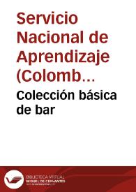 Colección básica de bar | Biblioteca Virtual Miguel de Cervantes