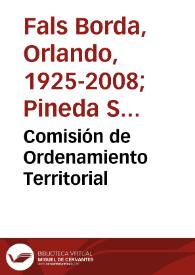 Comisión de Ordenamiento Territorial  | Biblioteca Virtual Miguel de Cervantes