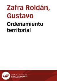 Ordenamiento territorial  | Biblioteca Virtual Miguel de Cervantes