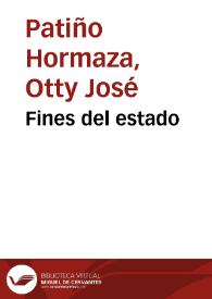 Fines del estado | Biblioteca Virtual Miguel de Cervantes