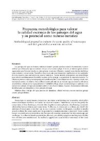 Propuesta metodológica para valorar la calidad escénica de los paisajes del agua y su potencial como recurso turístico / Josep Pueyo-Ros, Rosa M. Fraguell, Anna Ribas | Biblioteca Virtual Miguel de Cervantes