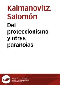 Del proteccionismo y otras paranoias | Biblioteca Virtual Miguel de Cervantes