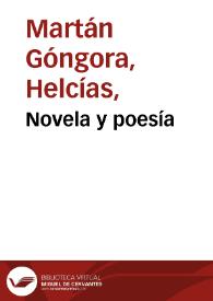 Novela y poesía | Biblioteca Virtual Miguel de Cervantes